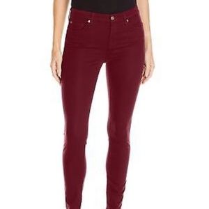 Seven for all mankind burgundy skinny jeans